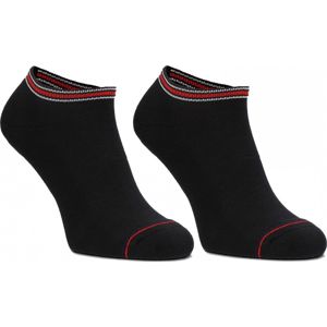 Tommy Hilfiger pánské černé nízké ponožky - duo pack - 39/42 (200)